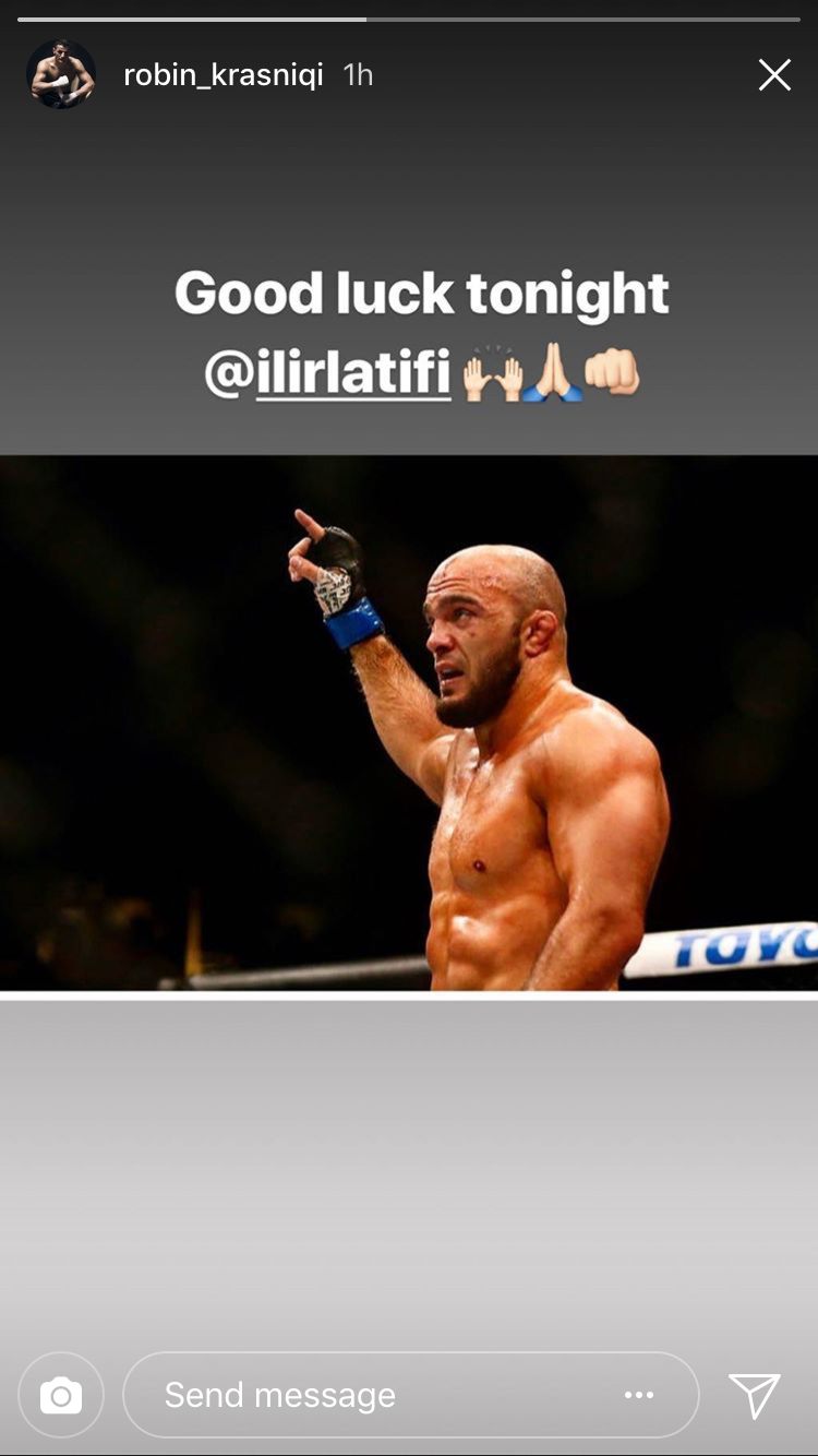 Sonte bokson, Ilir Larifi. Haxhi Krasniqi e uron në Instagram