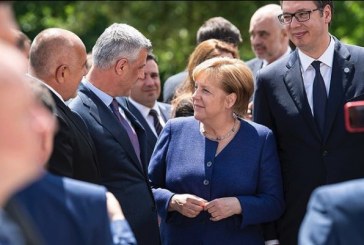 Merkel përzgjedhë një foto me Thaçin për prezantimin e Samitit të Sofjes |Foto