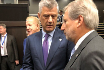 Thaçi, Hahnit: Kosova është në pritje të liberalizimit të vizave nga BE-ja