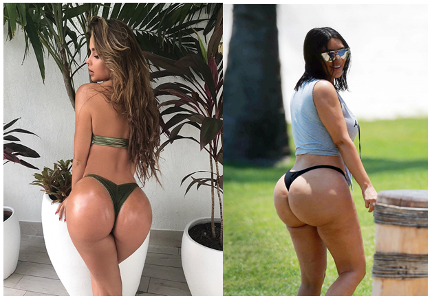 Të pasmet bombastike, Anastasia Kvitko apo Kim Kardashian?