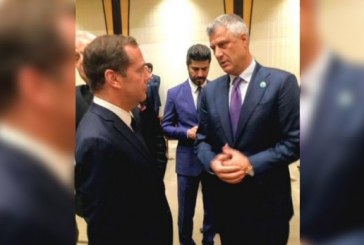 Thaçi takon Kryeministrin e Rusisë Dmitry Medvedev