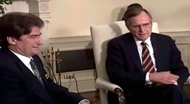 “Mori një hartë dhe diskutuam për Kosovën” Berisha tregon takimin me George H. W. Bush