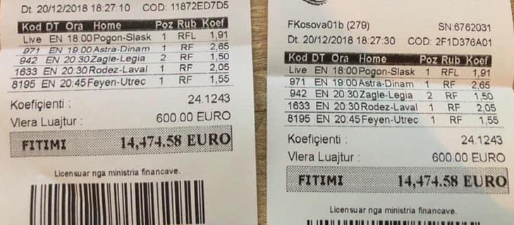 Shqiptari luan tiketë me 1200 euro, fiton 29,000