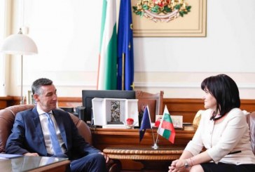 Veseli pritet nga kryeparlamentarja  e Bullgarisë