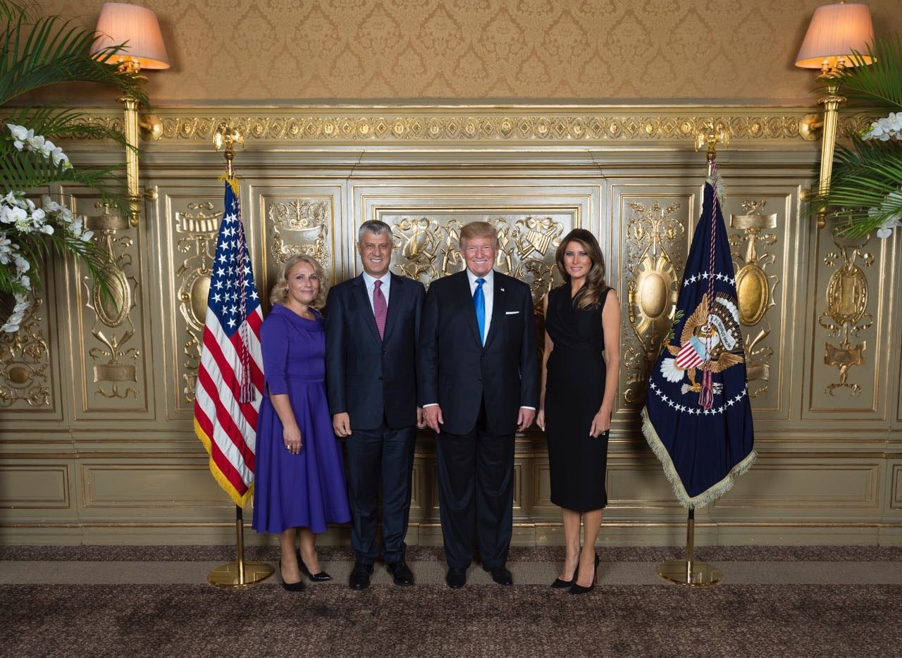 Presidenti Thaçi udhëton për ShBA, merr pjesë në pritjen e presidentit Trump