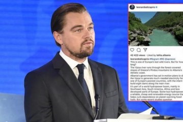 Leonardo DiCaprio sulmon qeverinë Rama: Po dëmton lumin e fundit të egër në Evropë