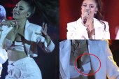 Elvana Gjatës i doli gjoksi në skenë, incidenti që kaloi pa u parë në Festivalin e RTSH