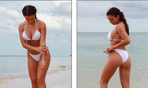 Kady del në plazh, tregon format e kolme seksi