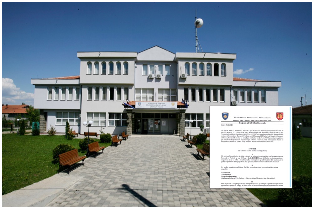 Komuna e Junikut vendosë që ditën e dielë ta bëjë pushim për bizneset në Junik