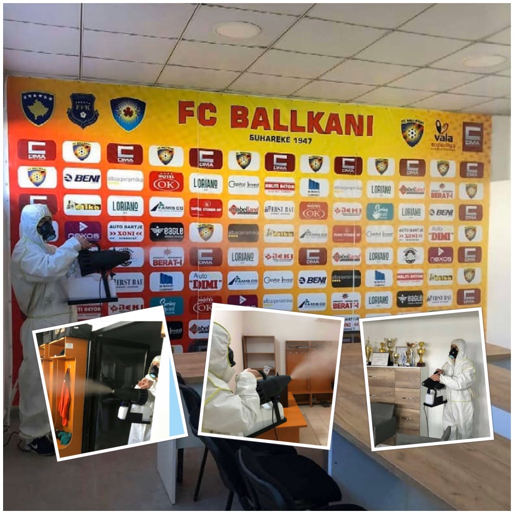 FC Ballkani me masa parandaluese, dezinfekton ambientet e klubit