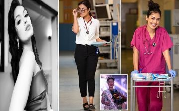 “Miss Anglia” lë kurorën e bukurisë dhe i kthehet punës si mjeke për të luftuar Covid-19