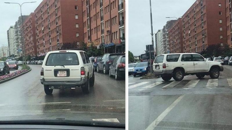 Me Toyota polici i Kosoves shkel ligjin, kalon mbi zebra