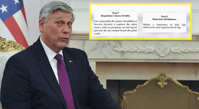 Këto janë dy nenet e Ligjit të vlerave të UÇK-së që po i kundërshton SHBA