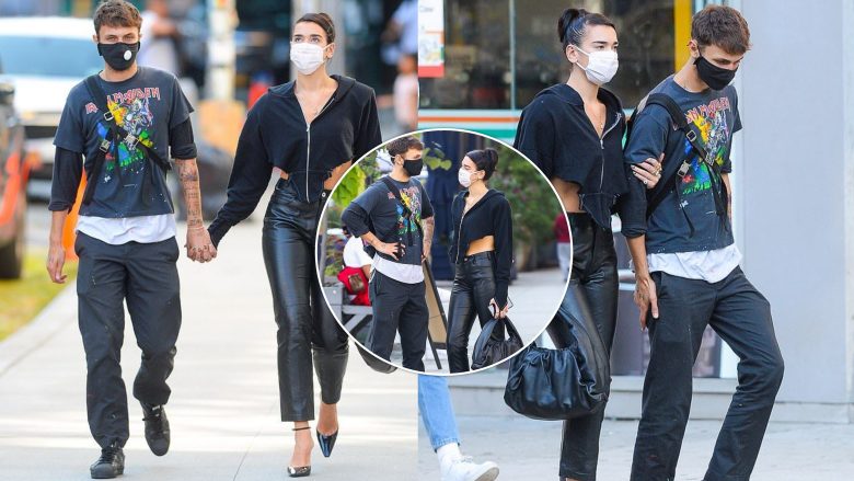 Dua Lipa fotografohet me plot stil gjatë një shëtitje në New York me të dashurin e saj, Anwar Hadid