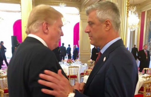 Presidenti Thaçi ndan “Urdhrin e Lirisë” për presidentin amerikan Donald Trump