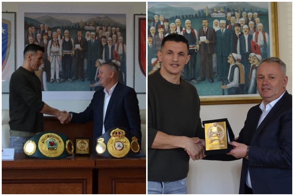 Kryetari Agron Kuçi ndau titullin “Nderi i Junikut”, për kampionin e botës Haxhi Krasniqi