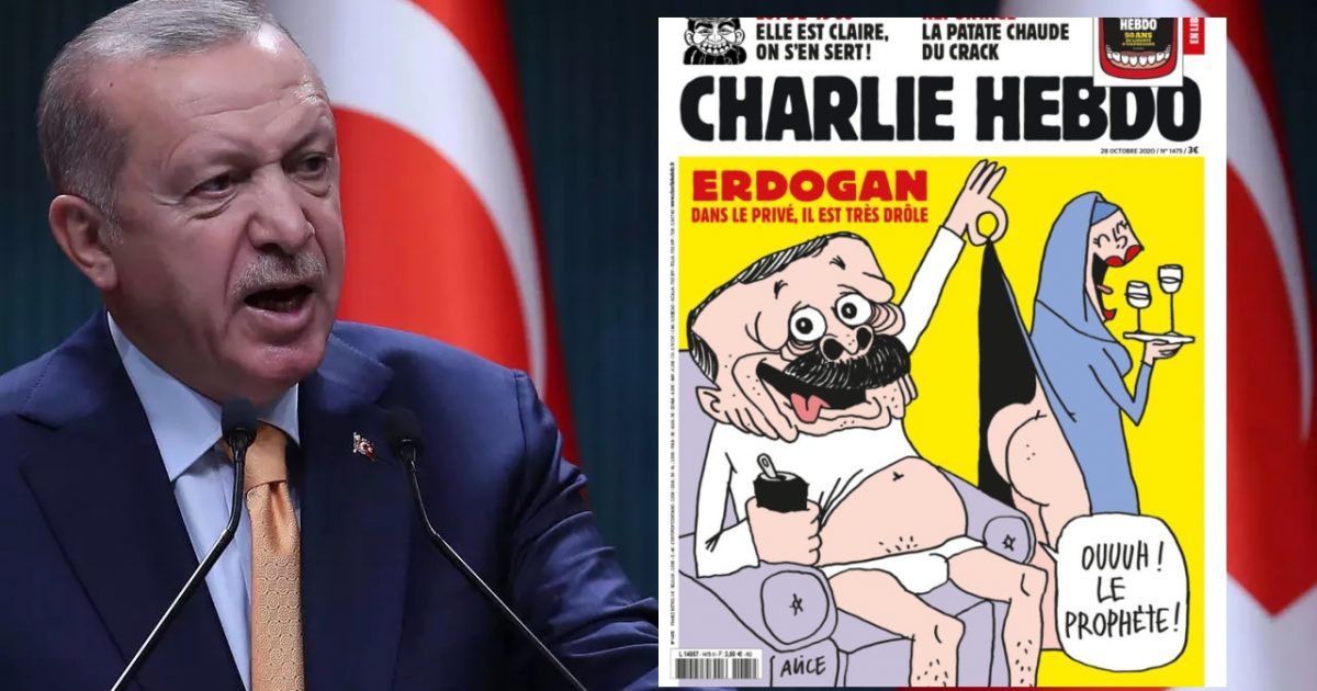 Revista Charlie Hebdo merret edhe me presidentin Erdogan, i dedikon karikaturë të “sikletshme”