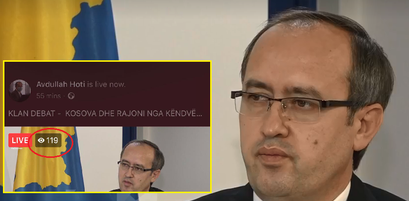 I bie shikueshmëria Avdullah Hotit, vetëm 119 veta e shikojn live