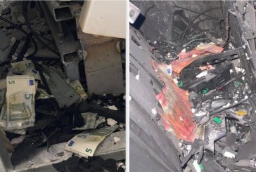 Kështu u djegen parat dje në bankomat të Veternikut