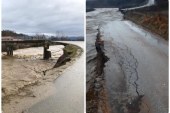 Përmbyten fshatrat e Kamenicës, rrëzohen disa ura