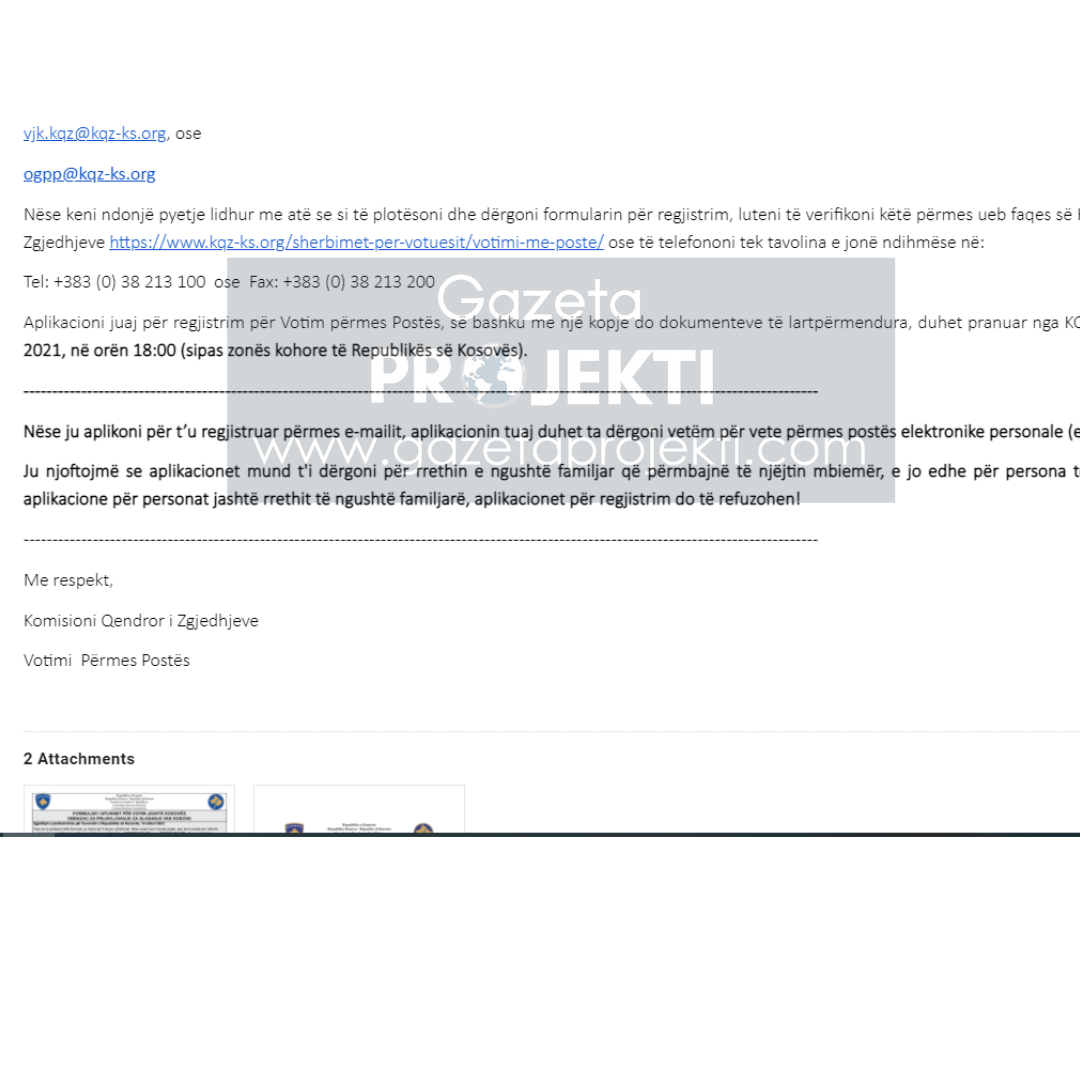 Jeton në Kosovë por merr email nga KQZ për votimin nga diaspora