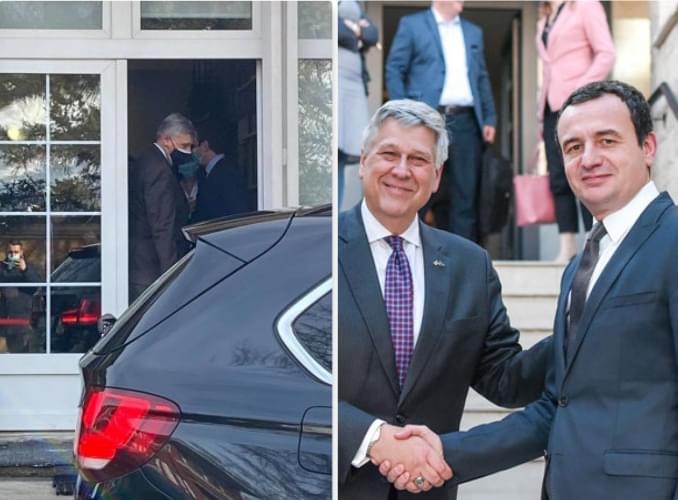 Ambasadori amerikan në zyrën e Albin Kurtit
