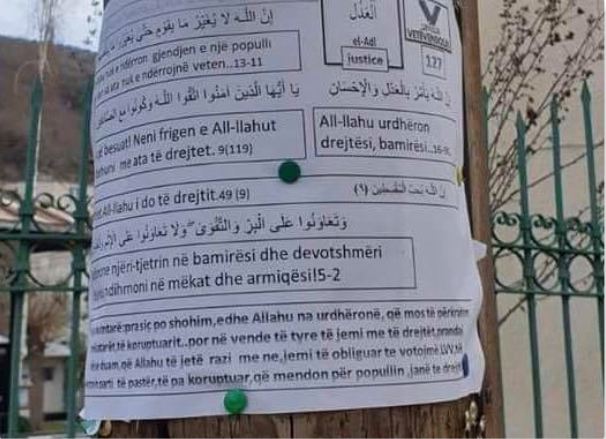 “Vota për VV hallall”: Shpërndahen afishe me mesazhe nga Kurani, flasin nga BIK