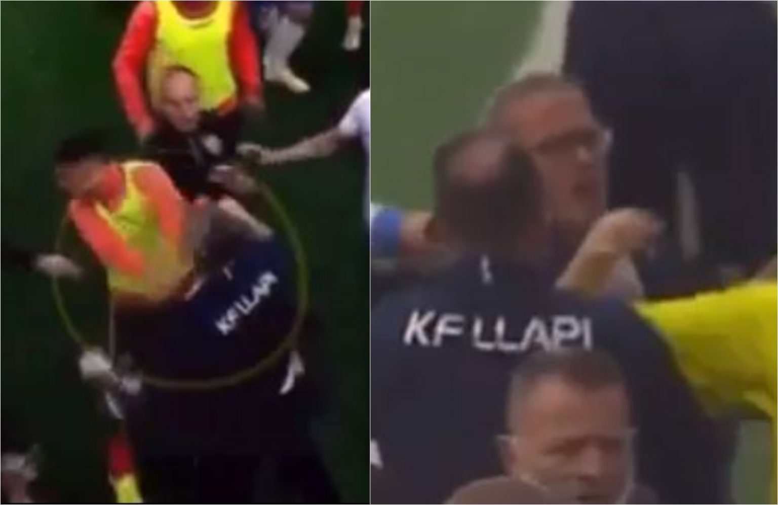 PAMJE skandaloze! Momenti kur trajneri i Llapit godet me grusht lojtarin e Ballkanit
