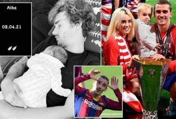 Antoine Griezmann bëhet baba për herë të tretë