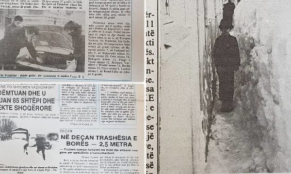 Dimri i vitit 1985, në Junik dhe Deçan bora kishte arritur trashësi deri në 2 metra e gjysmë