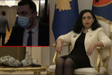 Sigurimi i presidentes tenton t’i nxjerrë gazetarët nga zyra, Osmani: Të lutem mos i prek!