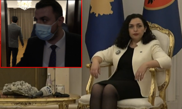 Sigurimi i presidentes tenton t’i nxjerrë gazetarët nga zyra, Osmani: Të lutem mos i prek!