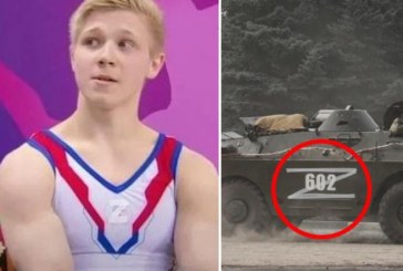 Gjimnasti rus pro-luftës, stampon në fanellë simbolin “Z”