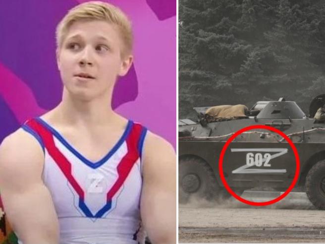 Gjimnasti rus pro-luftës, stampon në fanellë simbolin “Z”