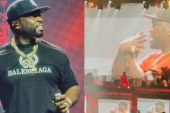 50 Cent bën shqiponjën dykrenare gjatë performancës në koncertin e tij