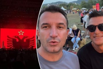 Flamuri kombëtar me yllin e komunizmit në skenën e festivalit ‘Sunny Hill’ në Tiranë, vjen reagimi i Erion Veliajt