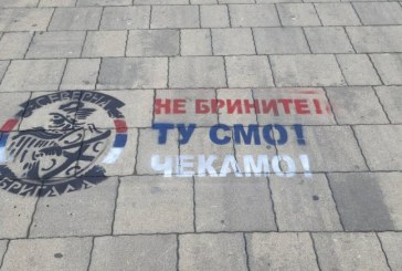 “Brigada e Veriut” mbush Mitrovicën me grafite, policia nis hetimet