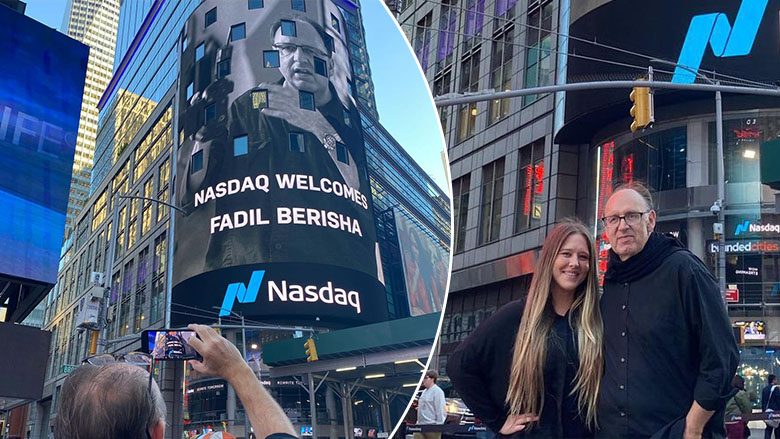 Fotografia dhe emri i Fadil Berishës shfaqet në ‘billboardet’ gjigante të New Yorkut