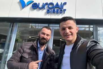 Robin Krasniqi viziton ambientet e “Euroair-Direct”, mirëpritet nga Gëzim Avdija