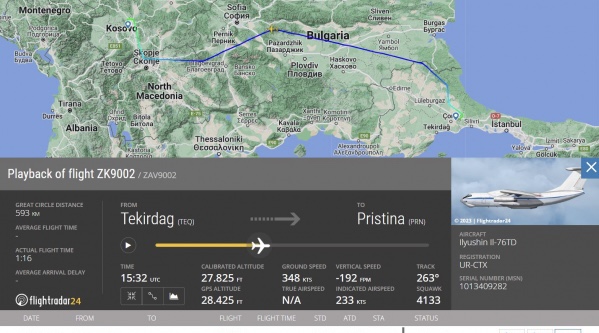 Katër fluturime speciale nga Turqia në Kosovë, a është ky aeroplani që i solli dronët Bayraktar?