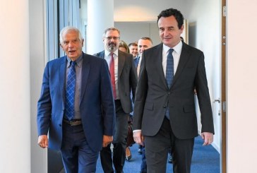 Dalin pamjet e takimeve të ndara të Borrellit me Kurtin e Vuçiqin