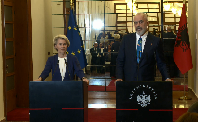 Von der Leyen thirrje nga Tirana: Kosova dhe Serbia t’i kthehen dialogut