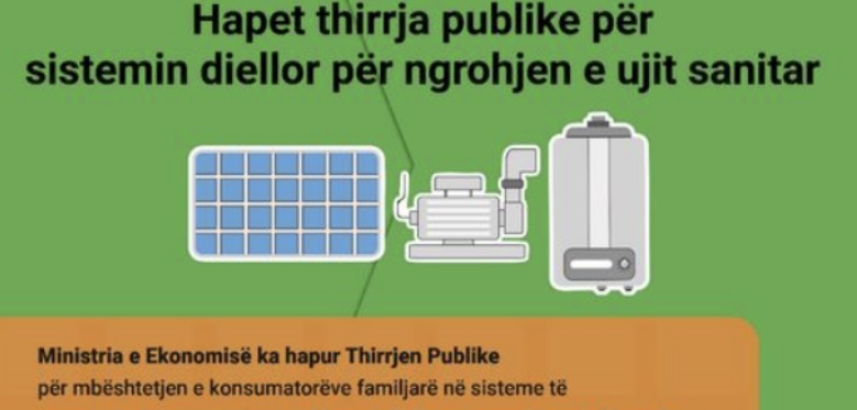 Deri në 1 mijë euro për familje për të mbështetur instalimin e sistemit për energjinë e ripërtëritshme – hapet thirrja