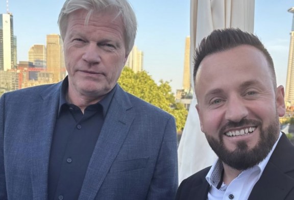 Burim Hazrolli në një takim legjendar me ikonën e futbollit, Oliver Kahn
